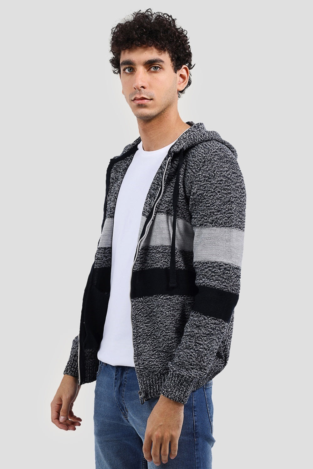 FULL ZIPPER HOODED PULLOVER