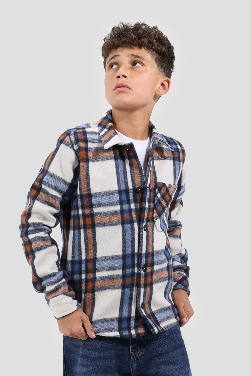 Checked Over Size Shirt