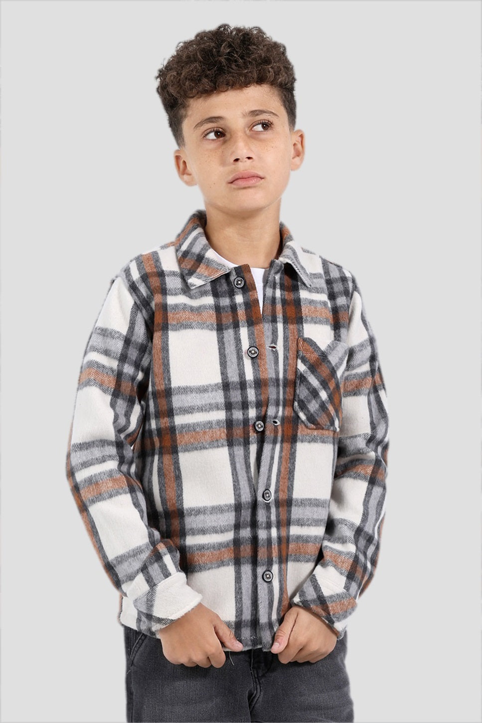 Checked Over Size Shirt