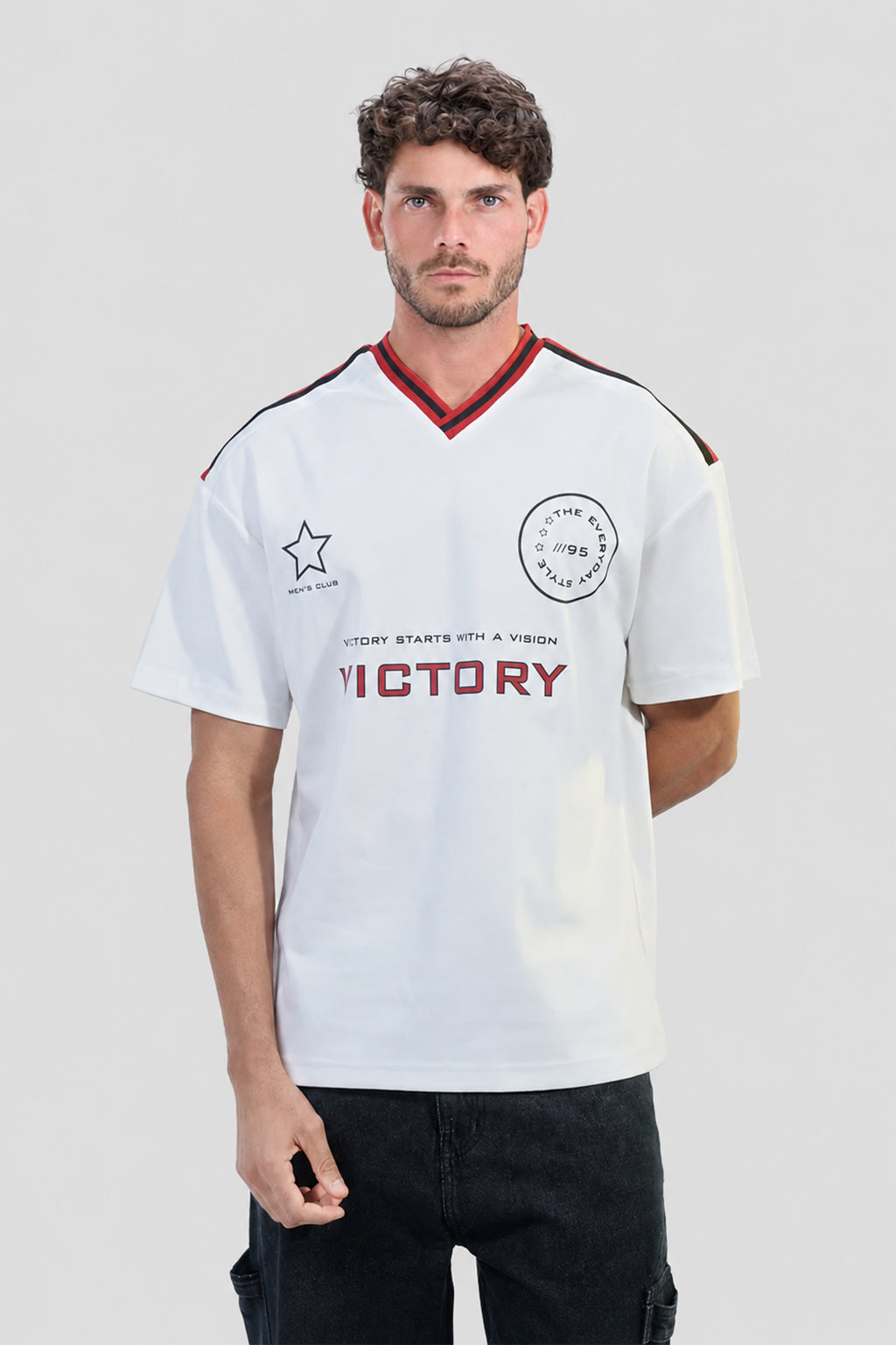Crew Neck Over Size Printed T-shirt