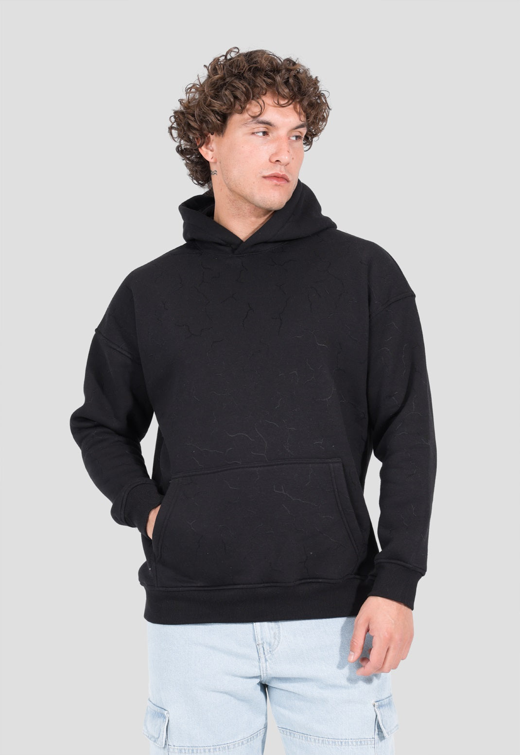 Textured Hoodie Sweatshirts