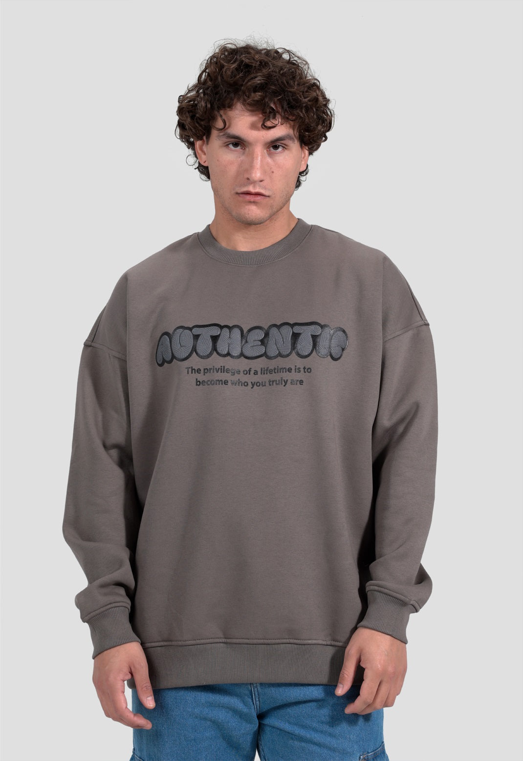 Printed Crew Neck SWEATSHIRT
