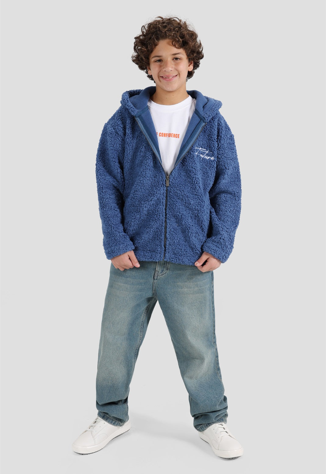 Full Zipper fur Sweatshirt