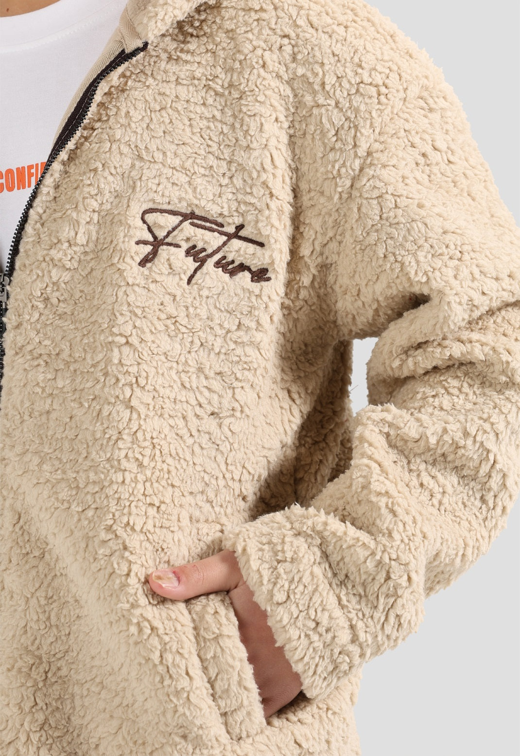 Full Zipper fur Sweatshirt