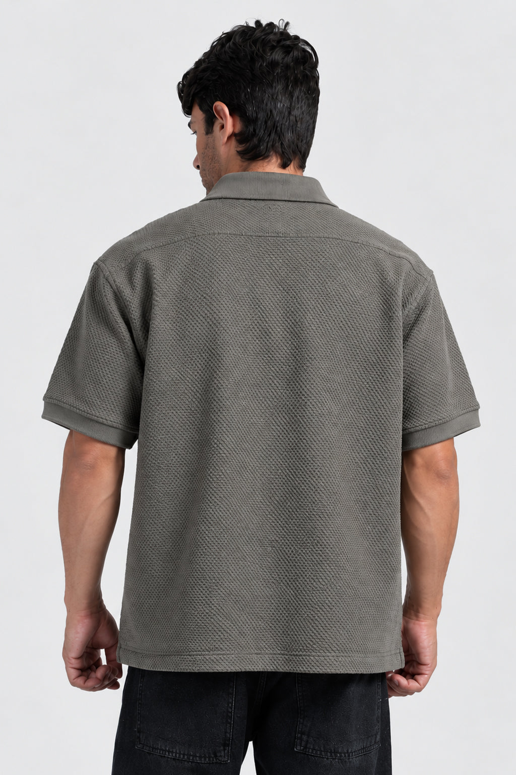 Full zipper Short Sleeve Shirt