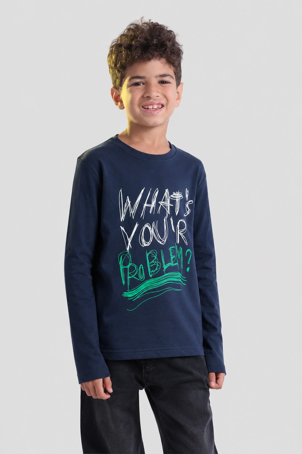 Kids Crew Neck Long T-shirt