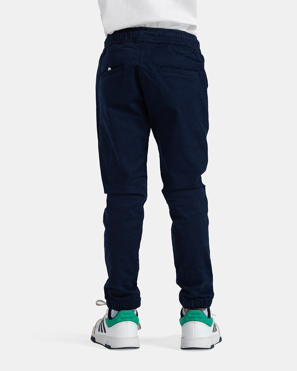 navy gabardine jogger pants