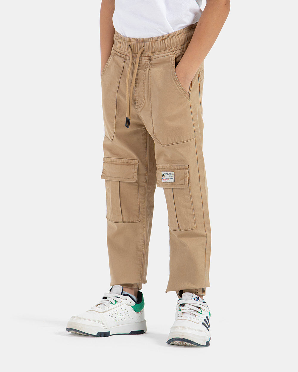 camel gabardine jogger pants