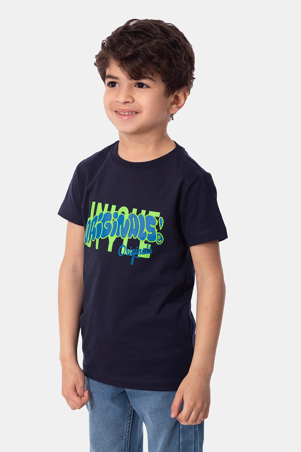 Navy Printed Tshirt