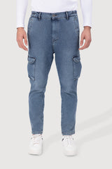 Navy Cargo Jeans Pants
