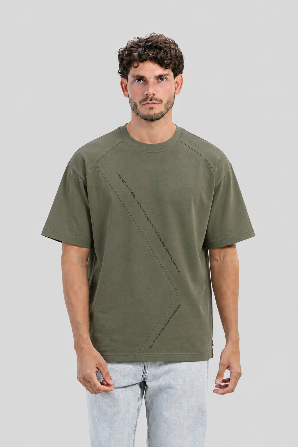 Crew Neck Over Size Printed T-shirt