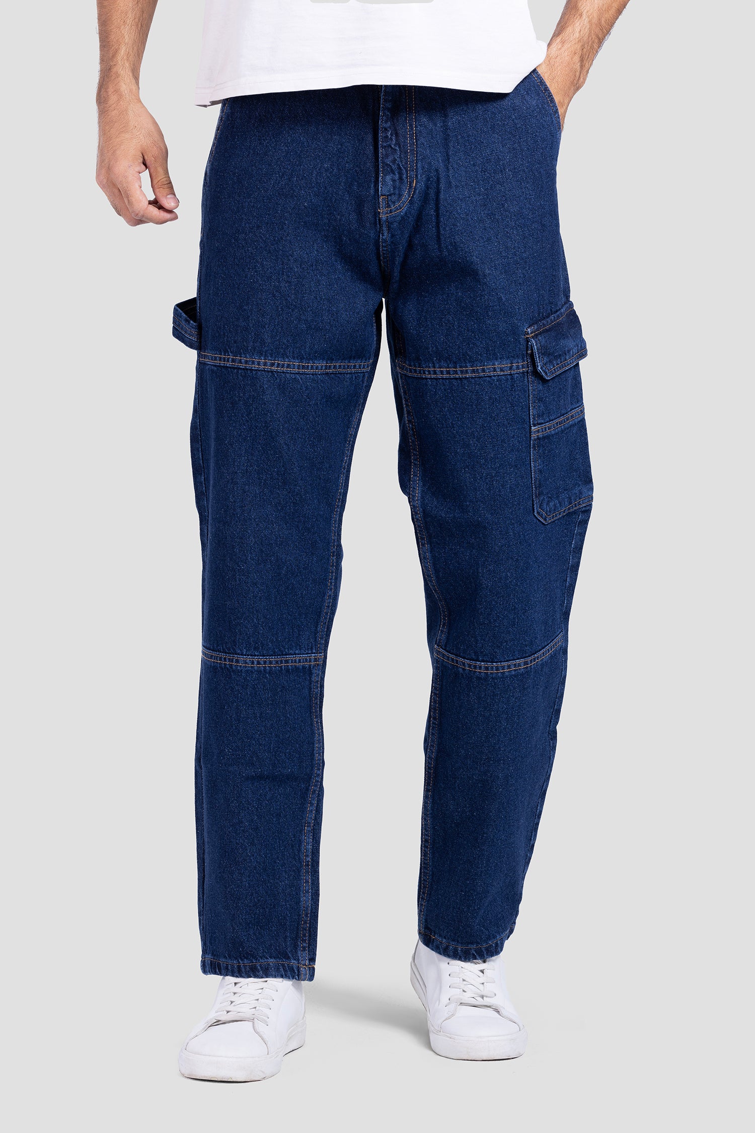 CARGO FIT DENIM PANTS