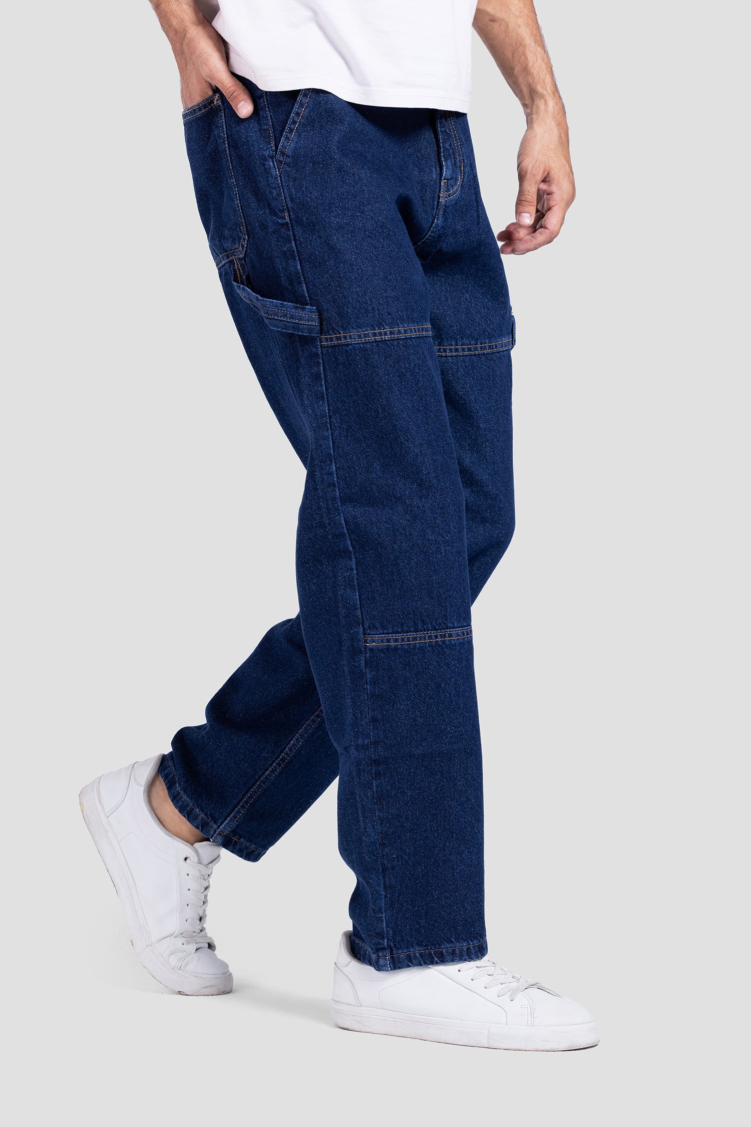 CARGO FIT DENIM PANTS