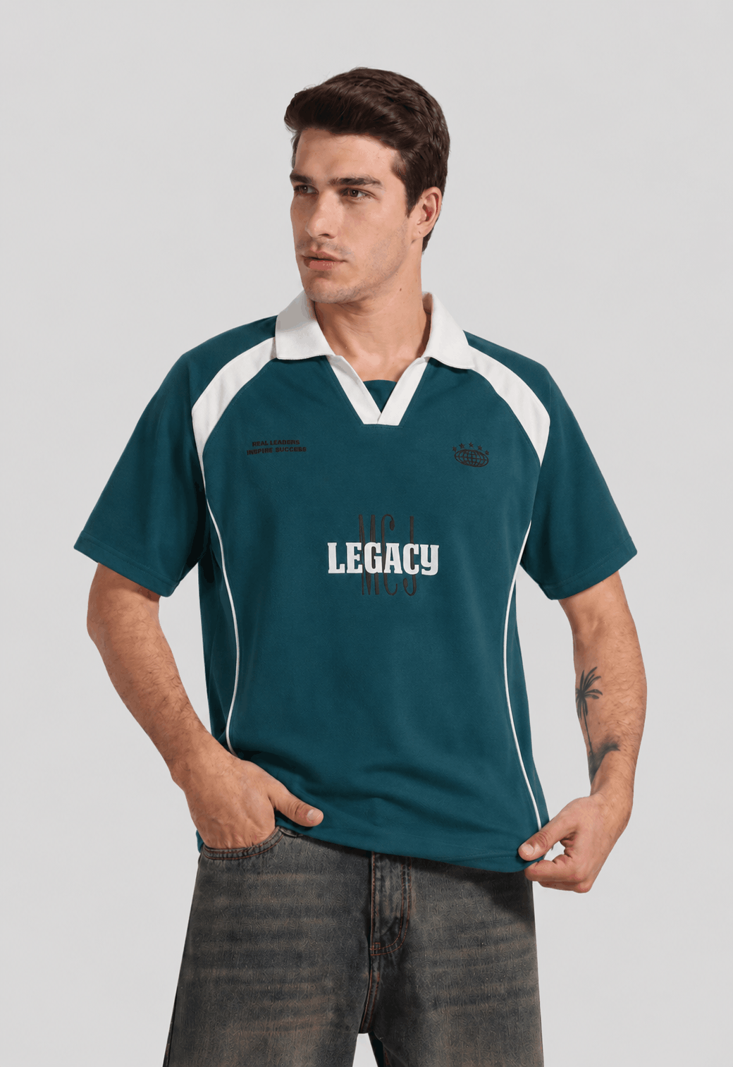 Relaxed Fit Printed Polo Shirt