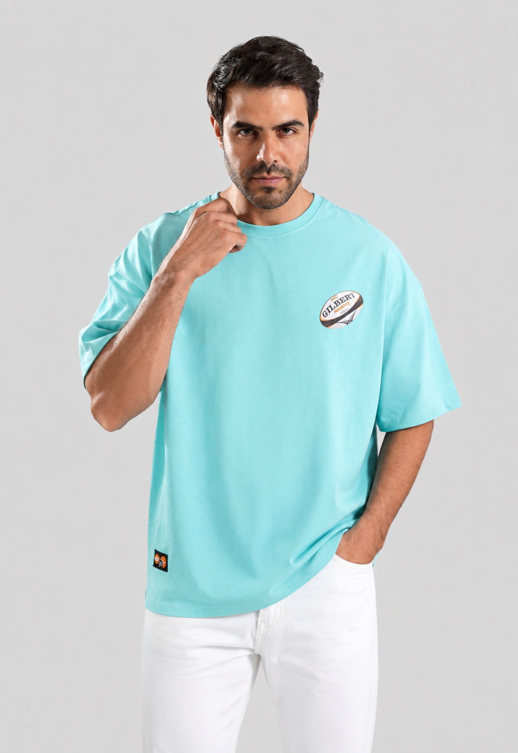 Crew Neck Over Size Printed T-shirt