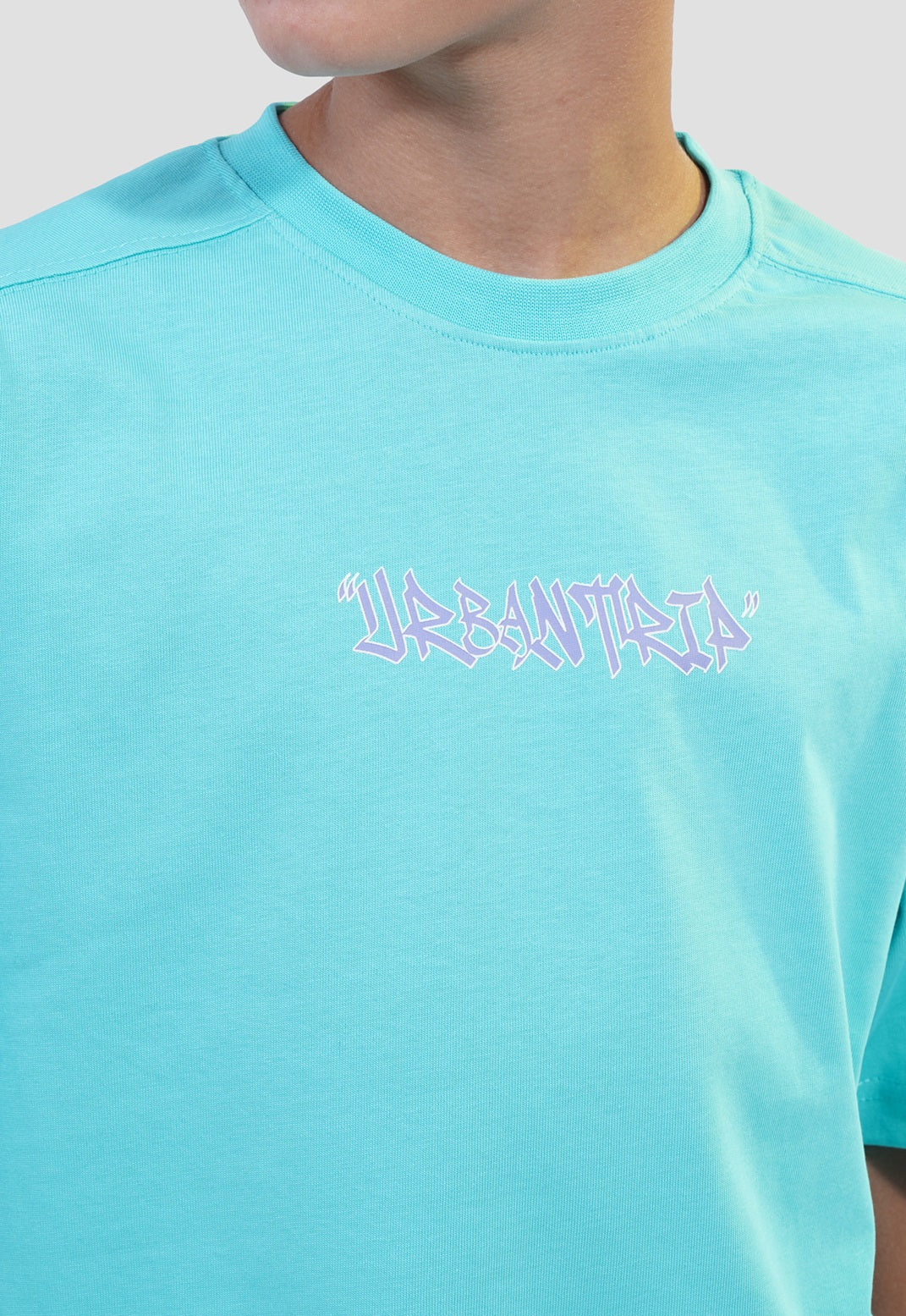 White Crew Neck Printed Tshirt