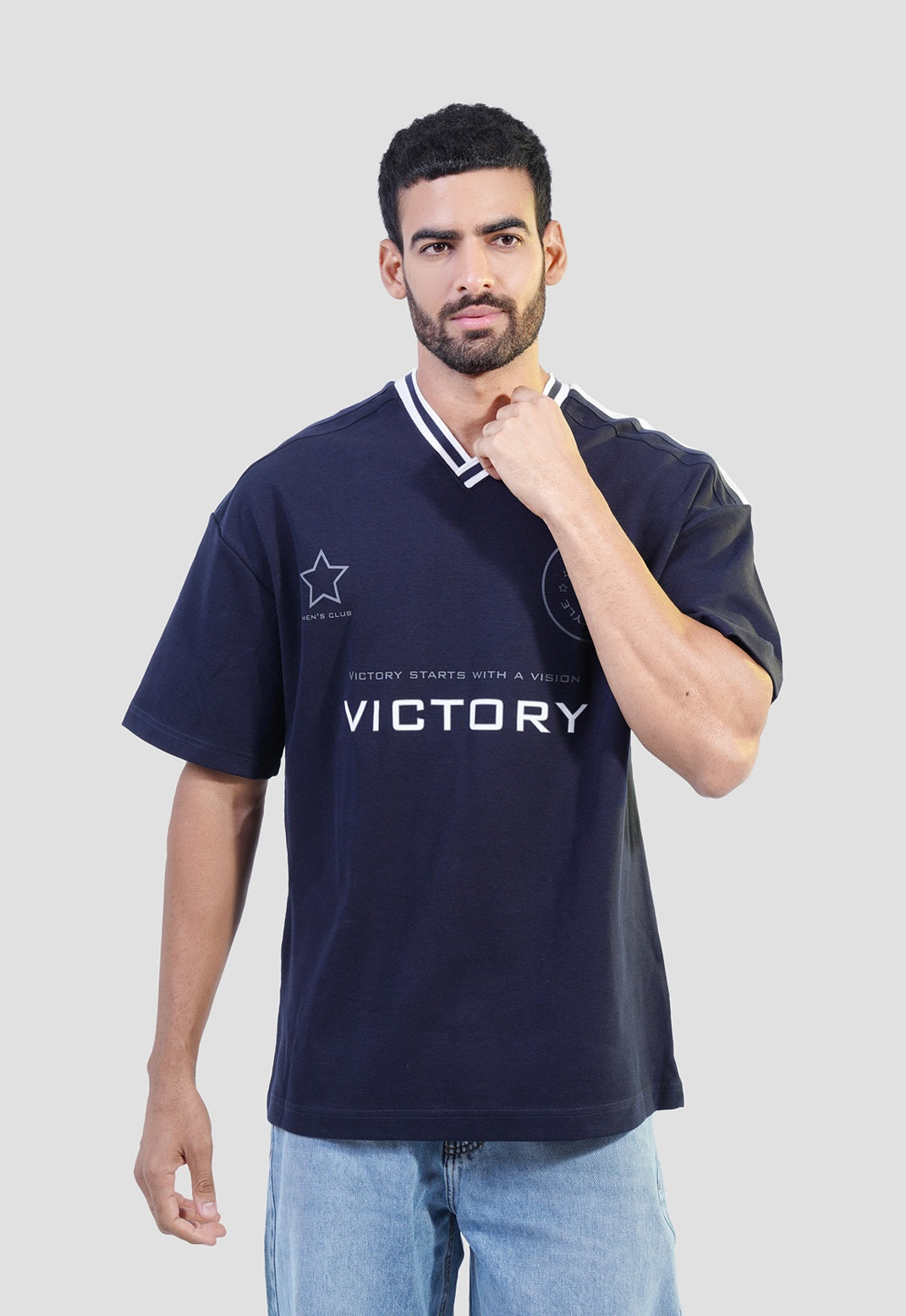 Crew Neck Over Size Printed T-shirt