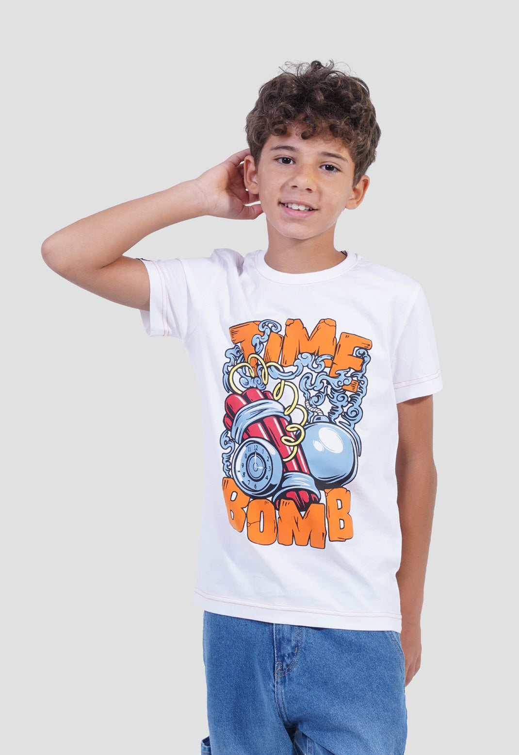Kids Crew Neck Printed T-shirt