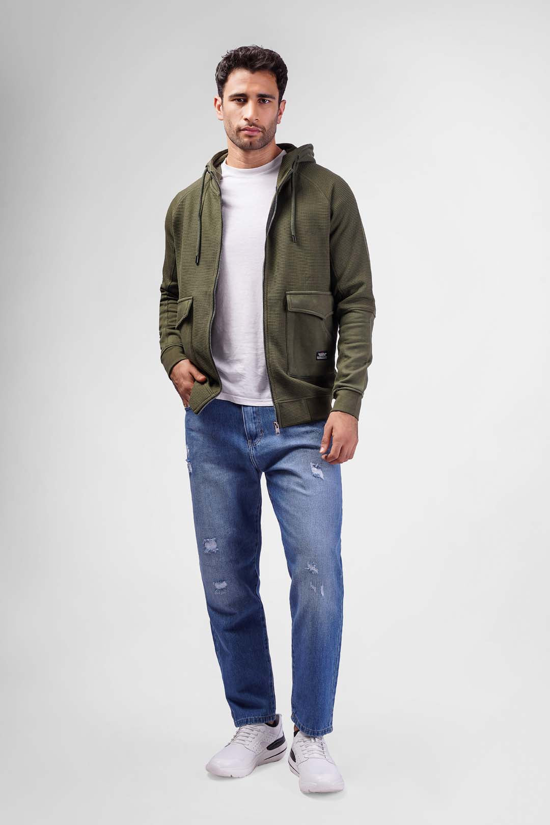 Full Zipper Hoodie Sweatshirt