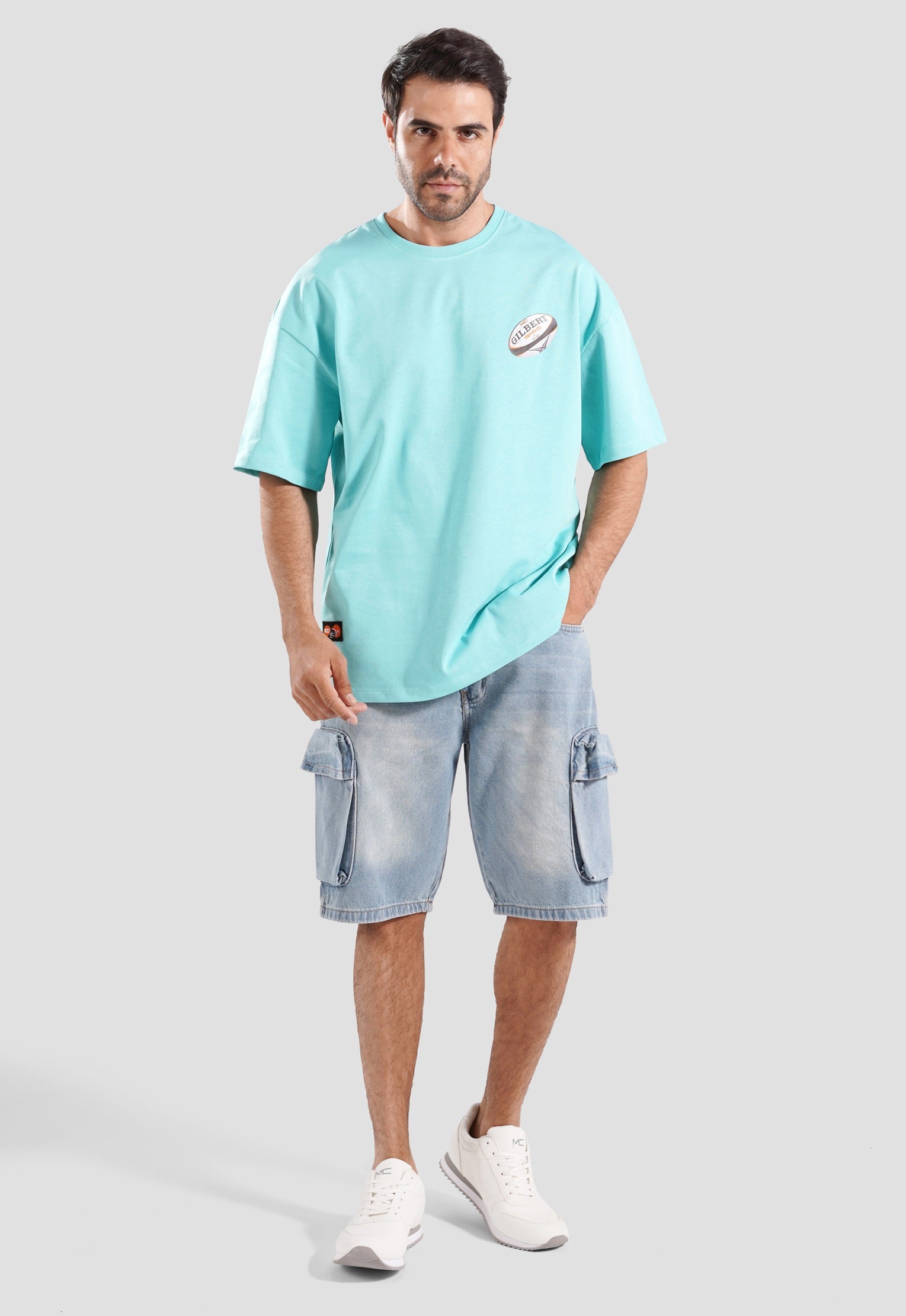 Crew Neck Over Size Printed T-shirt