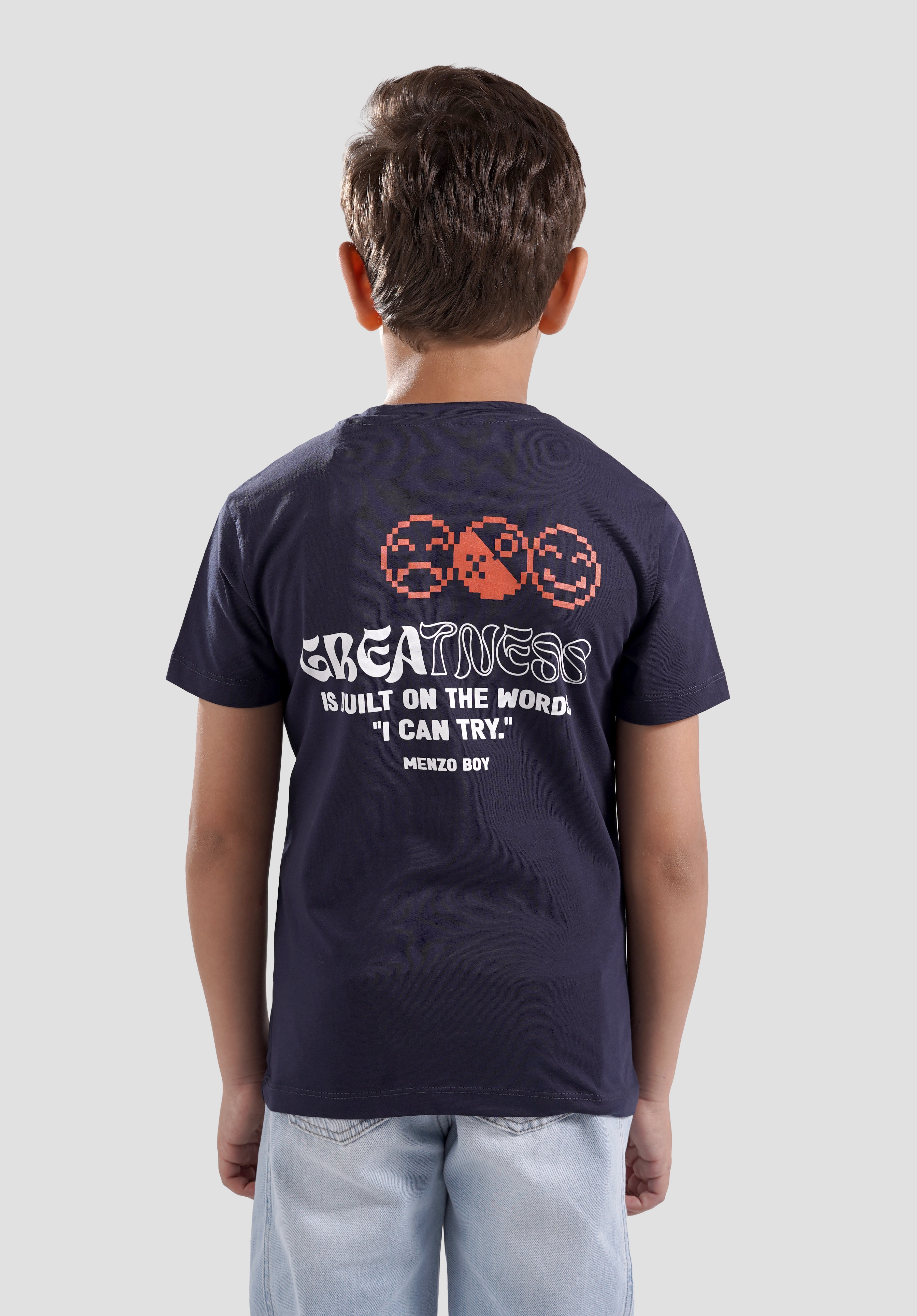 Kids-Crew Neck Printed T-Shirt