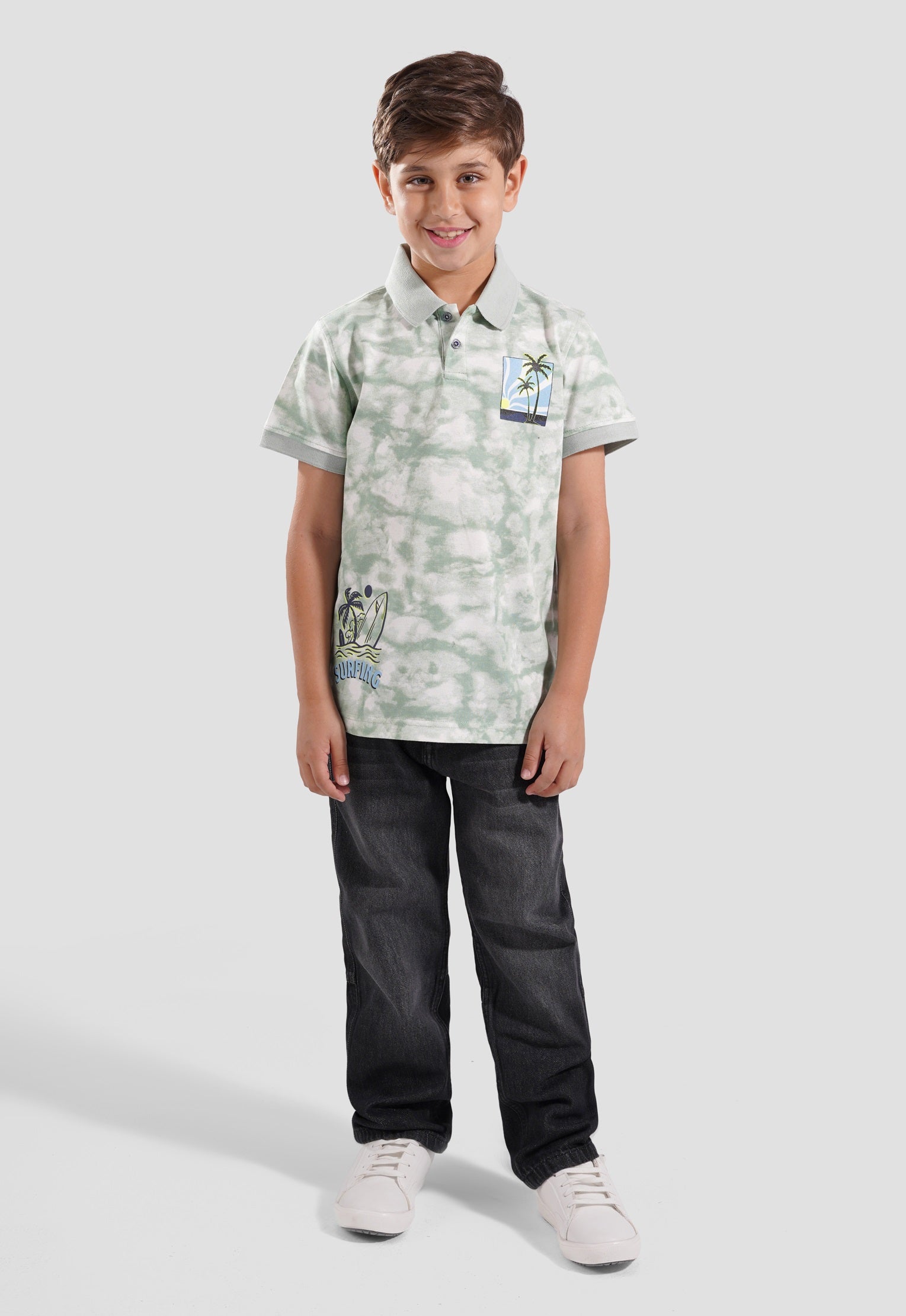 Kids Printed Polo Shirt