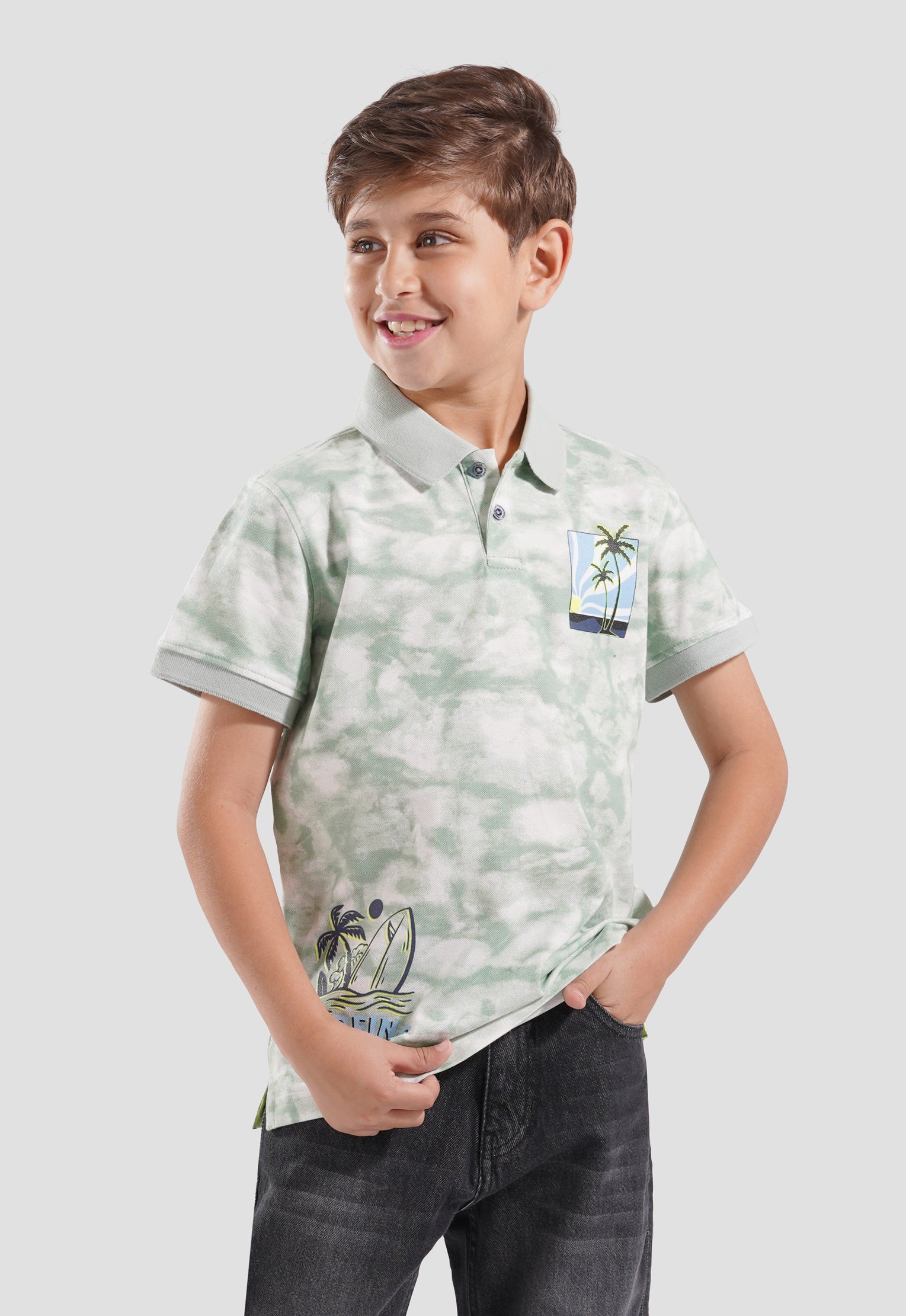 Kids Printed Polo Shirt