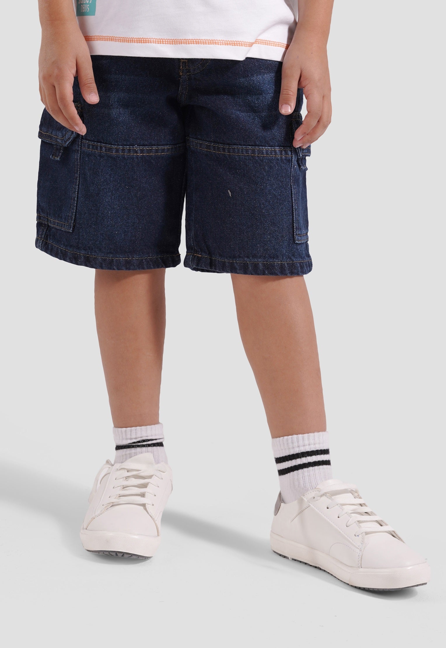 Kids Cargo Fit Denim Short