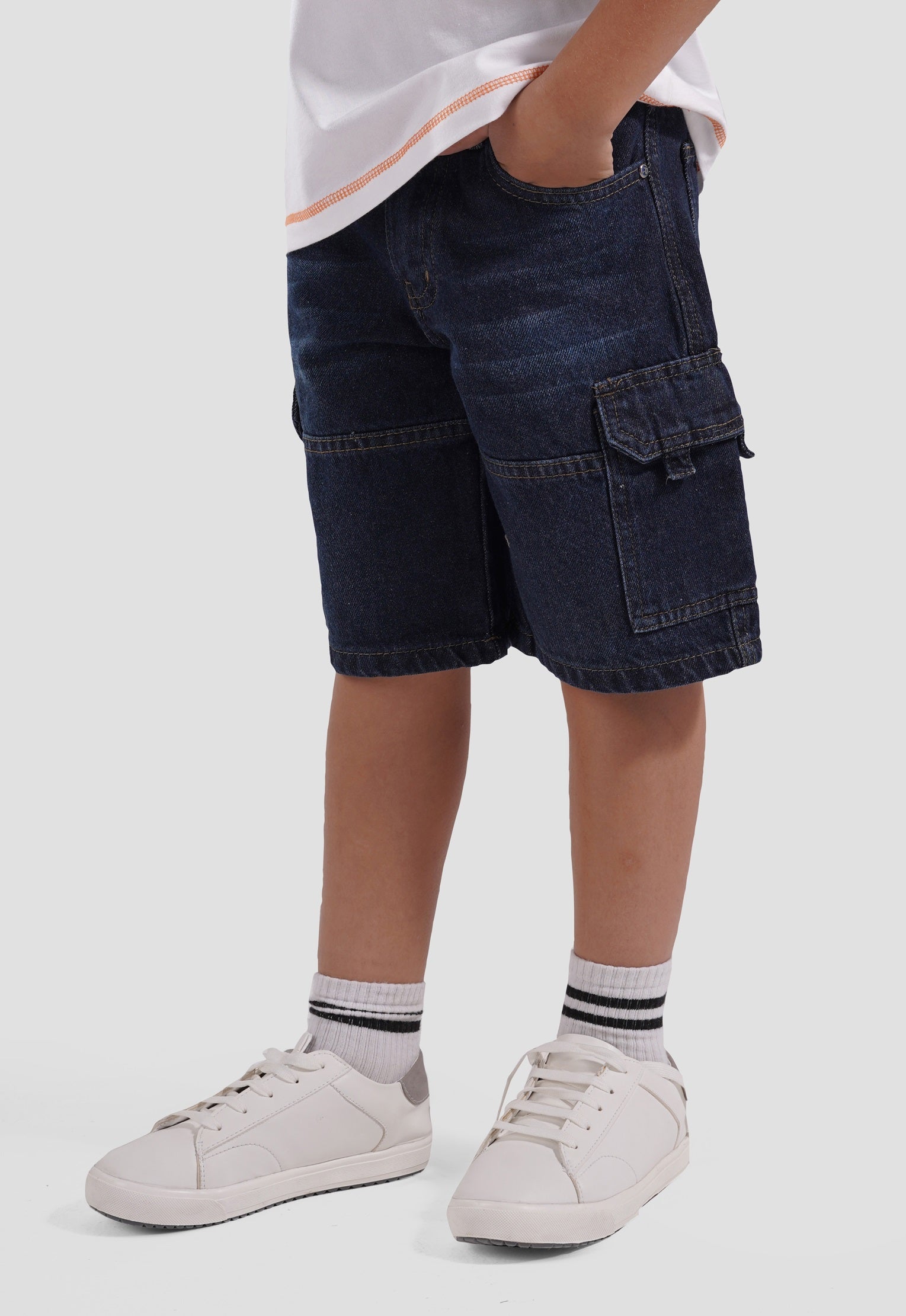 Kids Cargo Fit Denim Short