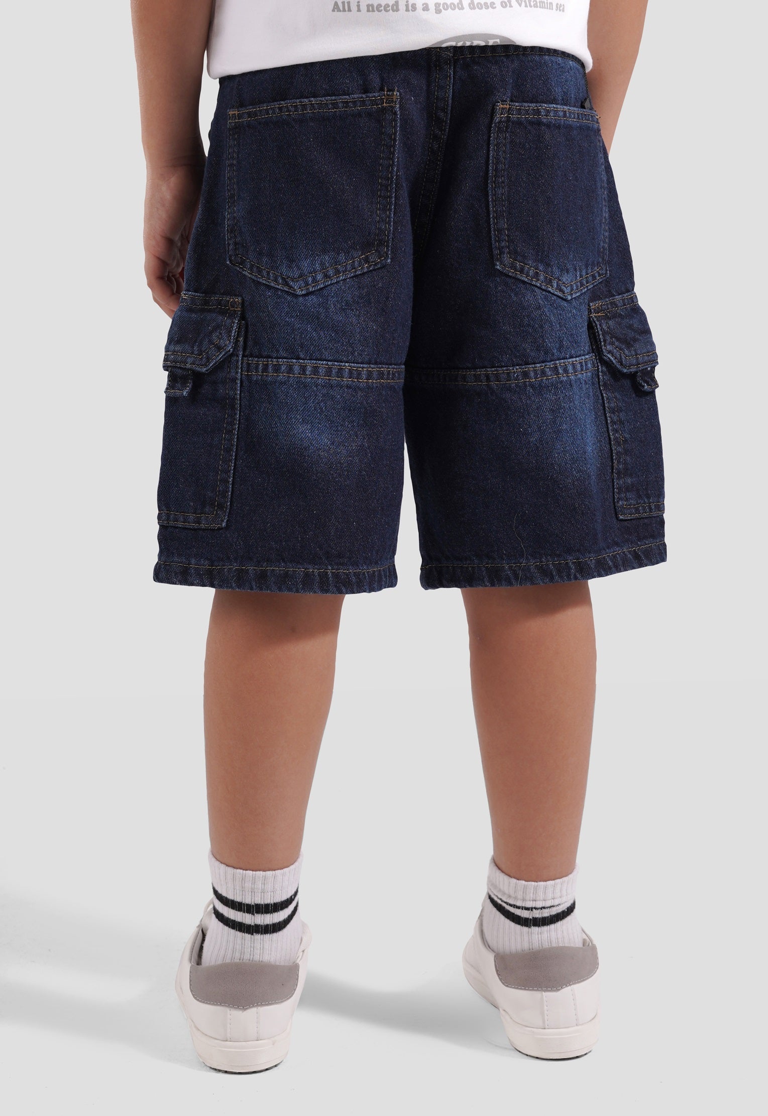 Kids Cargo Fit Denim Short