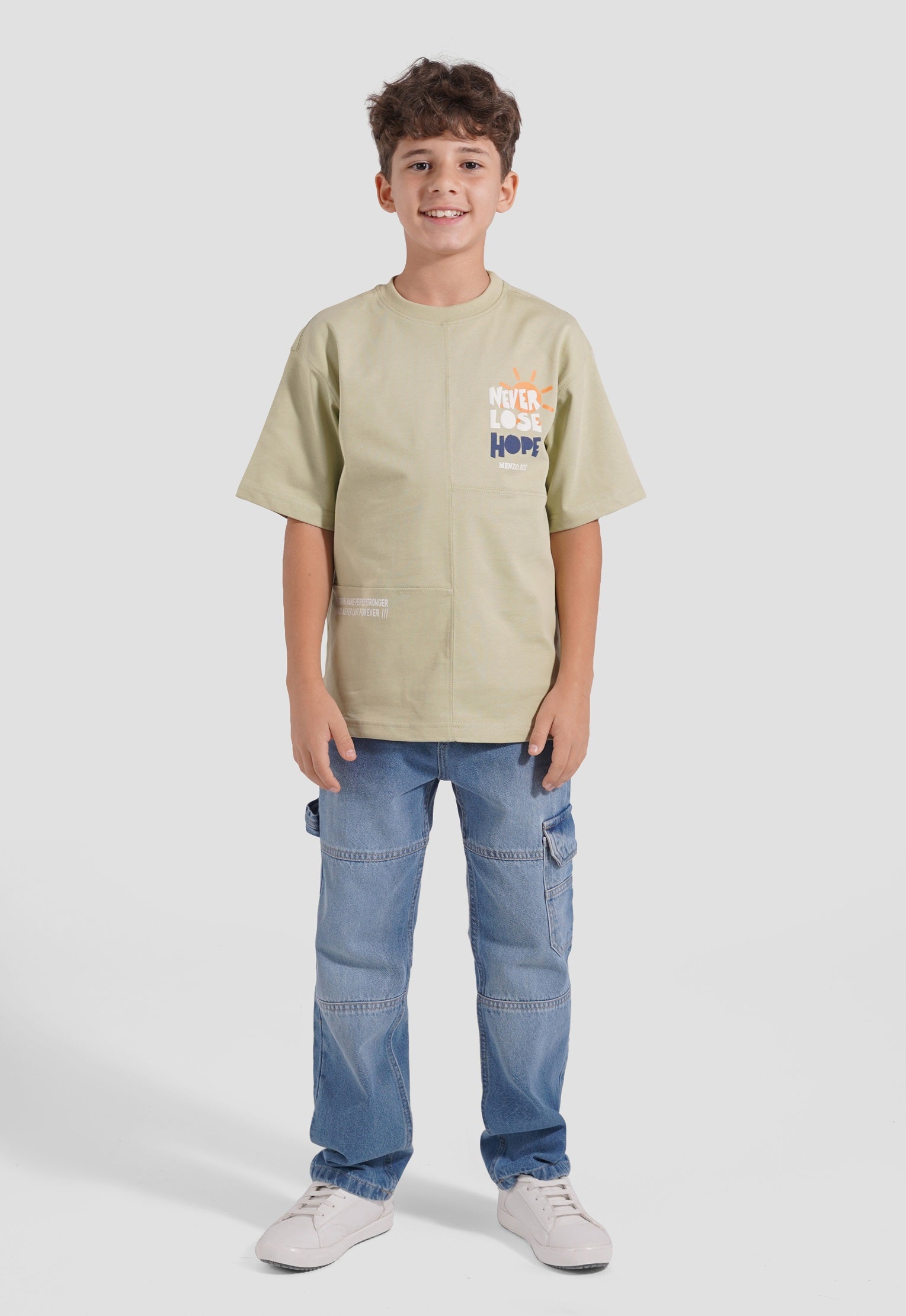 Crew Neck Over Size Printed T-Shirt