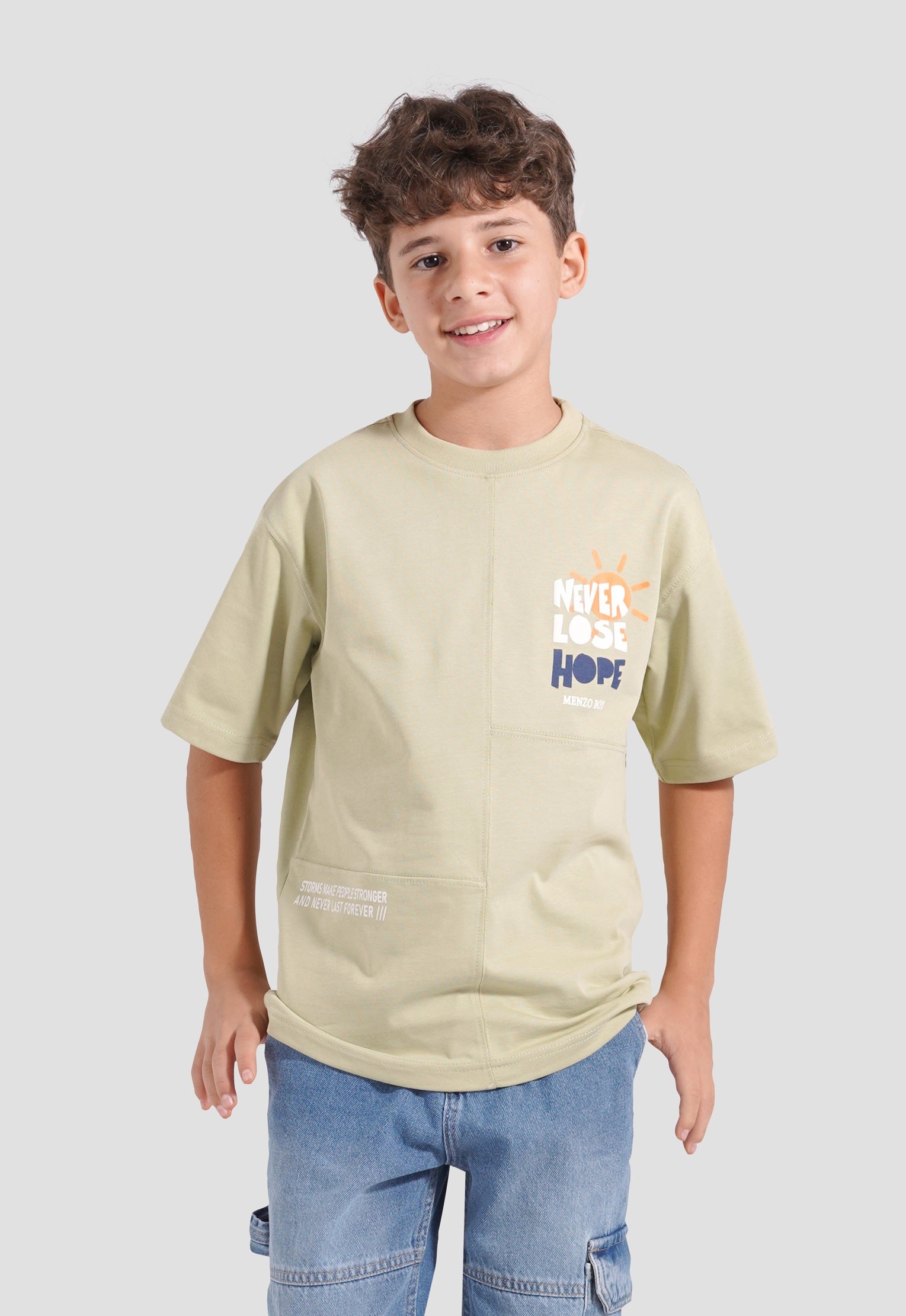 Crew Neck Over Size Printed T-Shirt