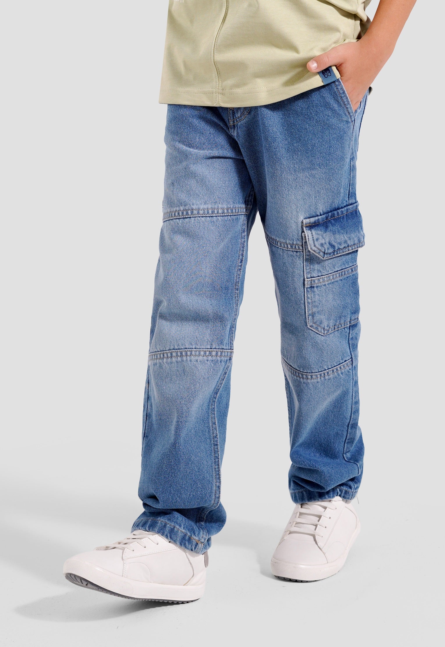 Kids Wide Leg Denim Pant