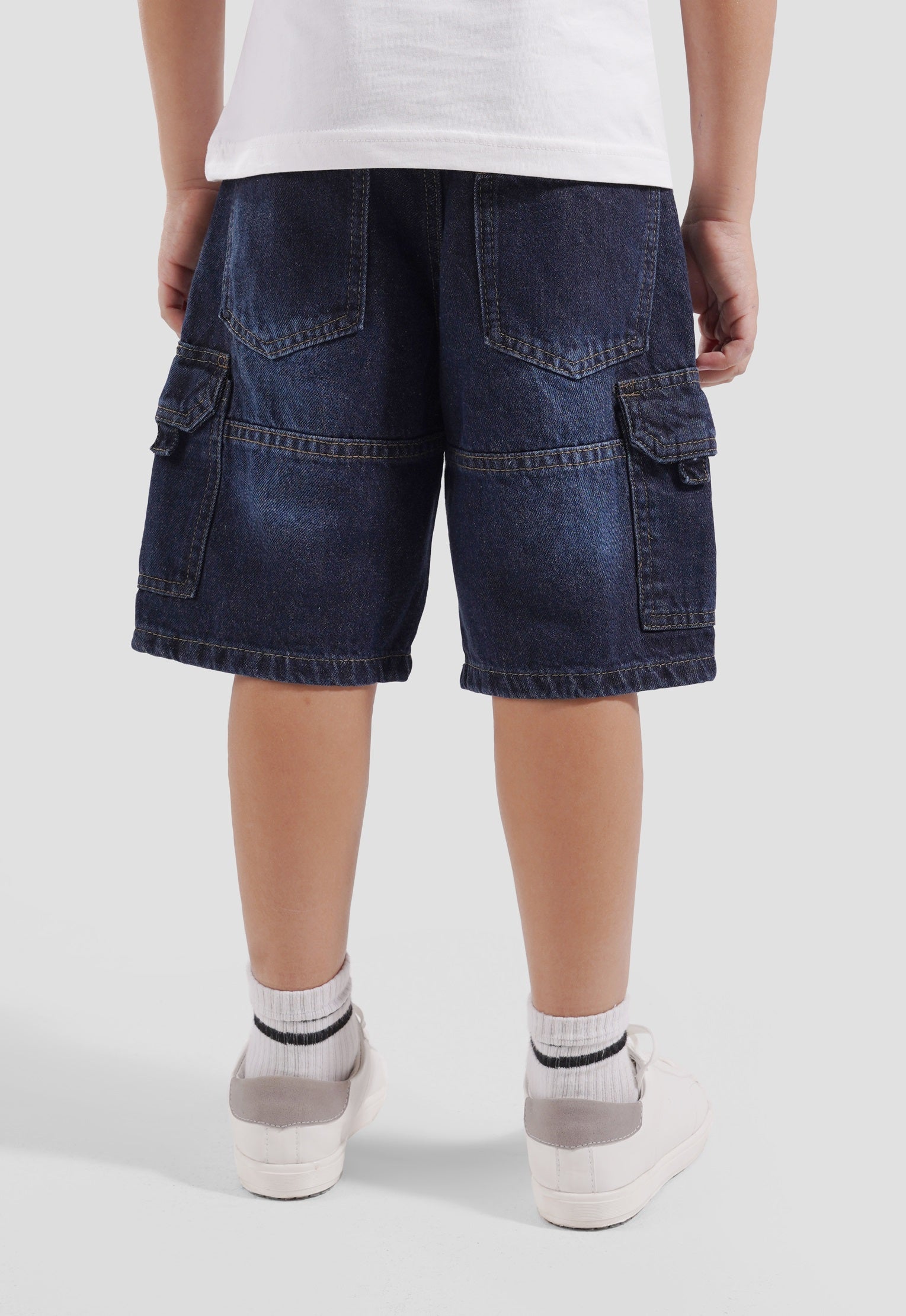 Kids Cargo Fit Denim Short