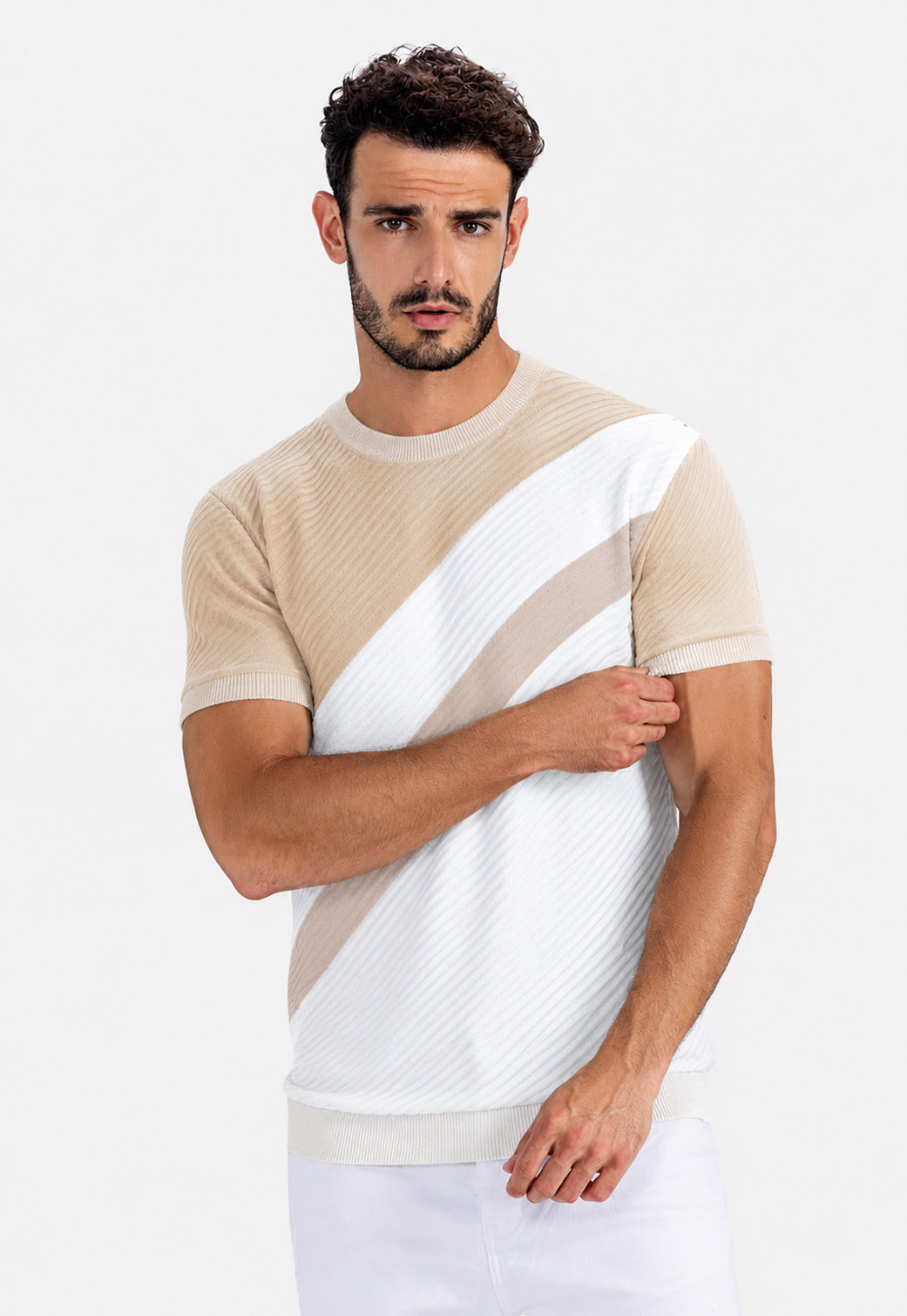 Crew Neck Knitted T-Shirt