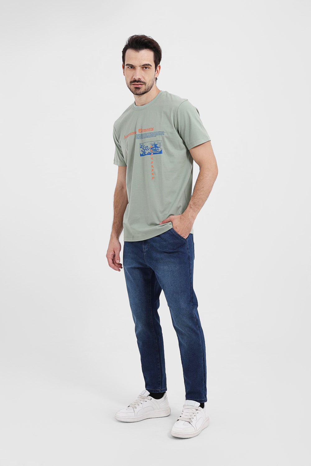 Crew Neck Printed T-shirt
