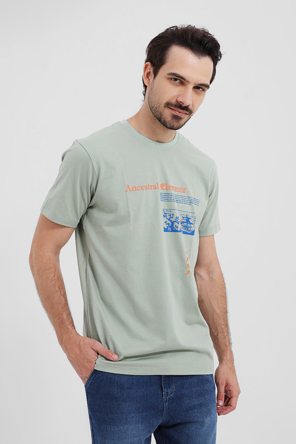 Crew Neck Printed T-shirt