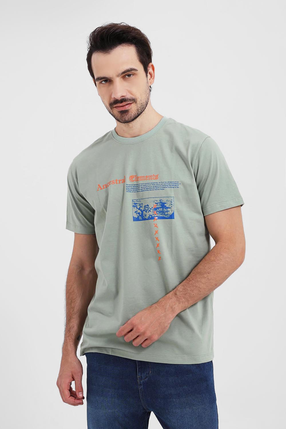 Crew Neck Printed T-shirt