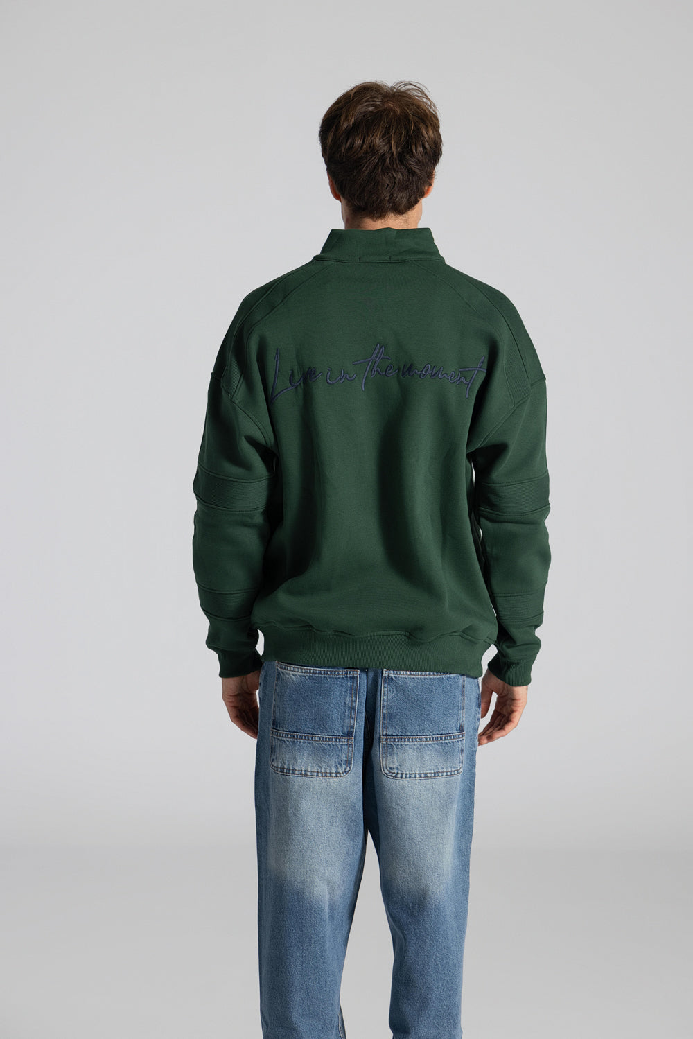 Basic Haif Zipper Sweatshirt
