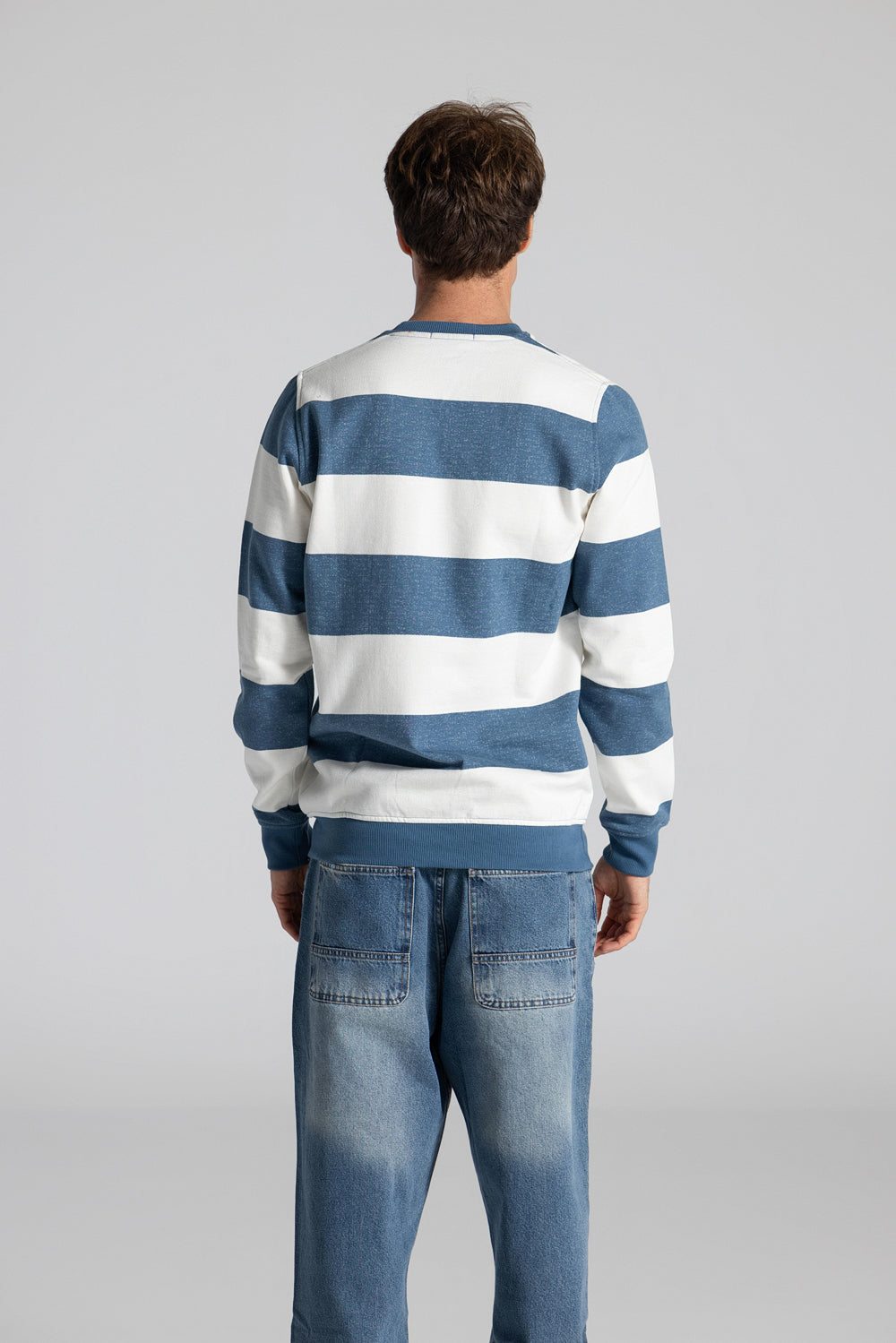 Crew Neck Striped Sweatshirt