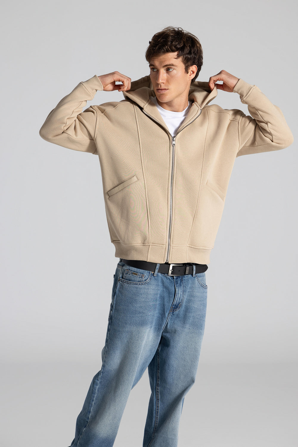Basic Full Zipper Hoodie Sweatshirt