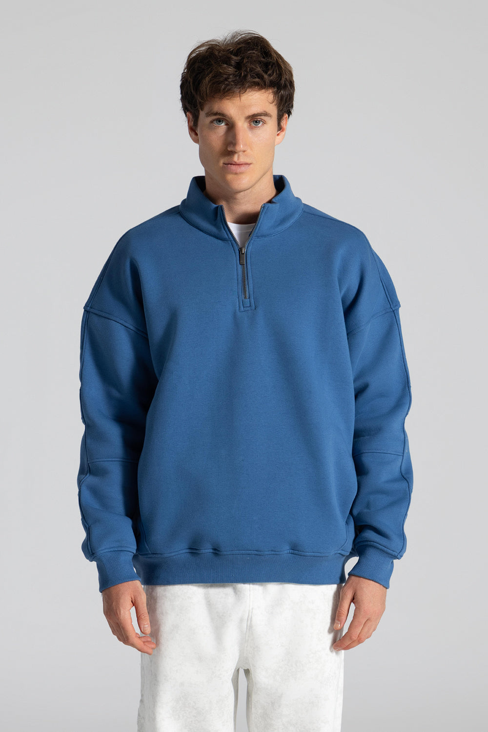 Basic Haif Zipper Sweatshirt