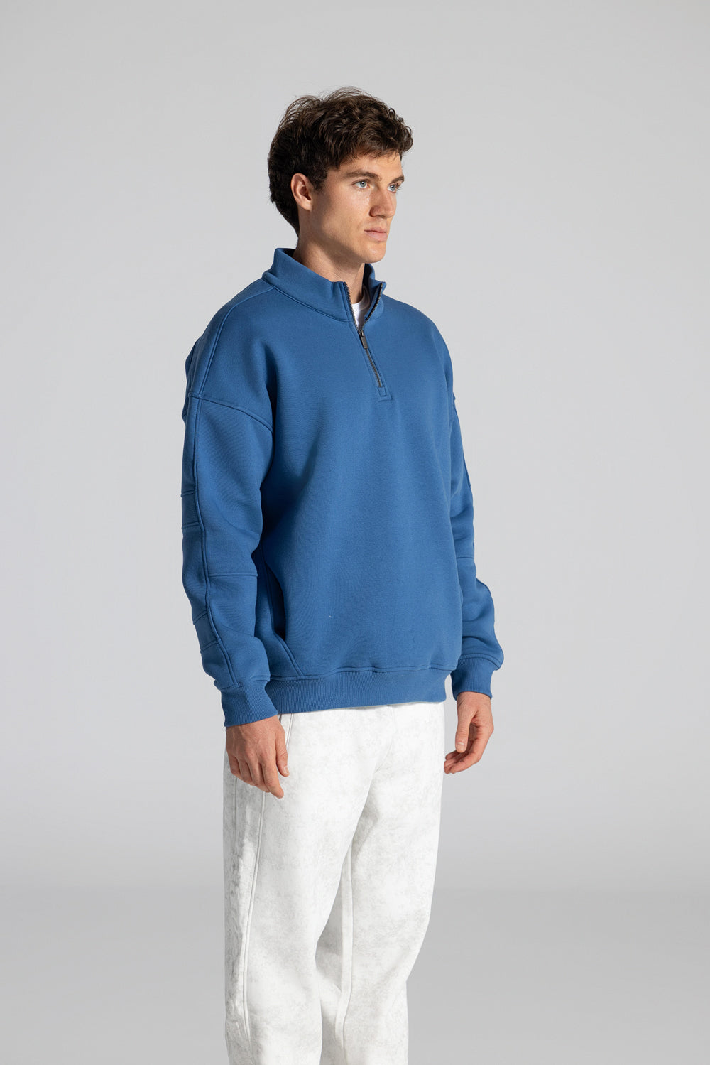 Basic Haif Zipper Sweatshirt