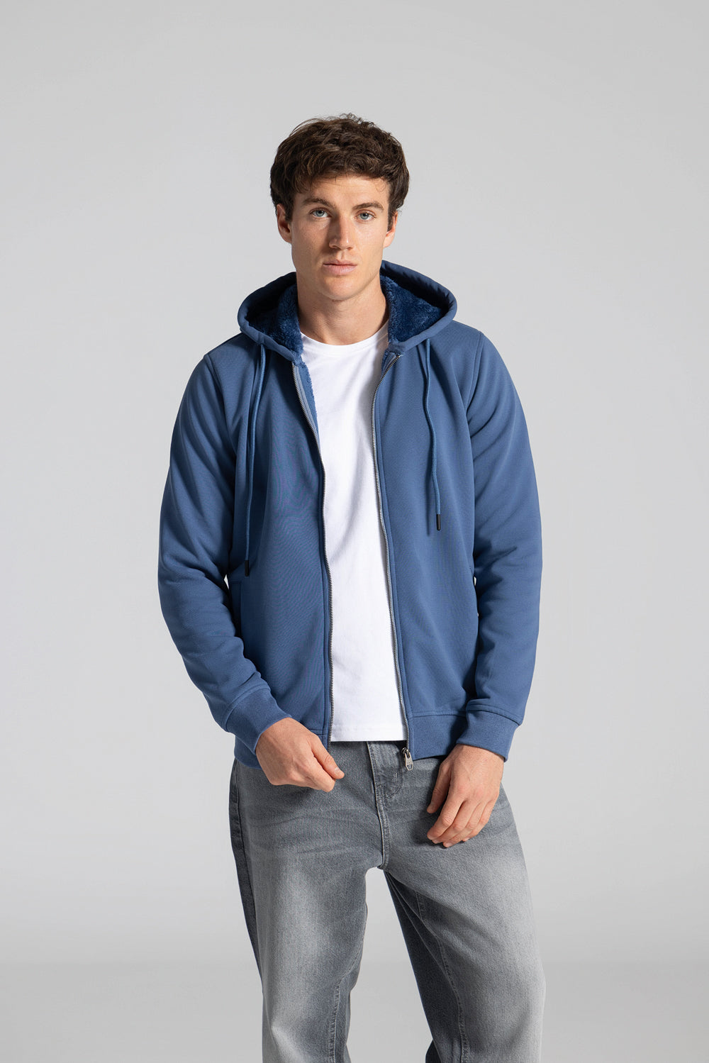 Basic Full Zipper Hoodie Sweatshirt