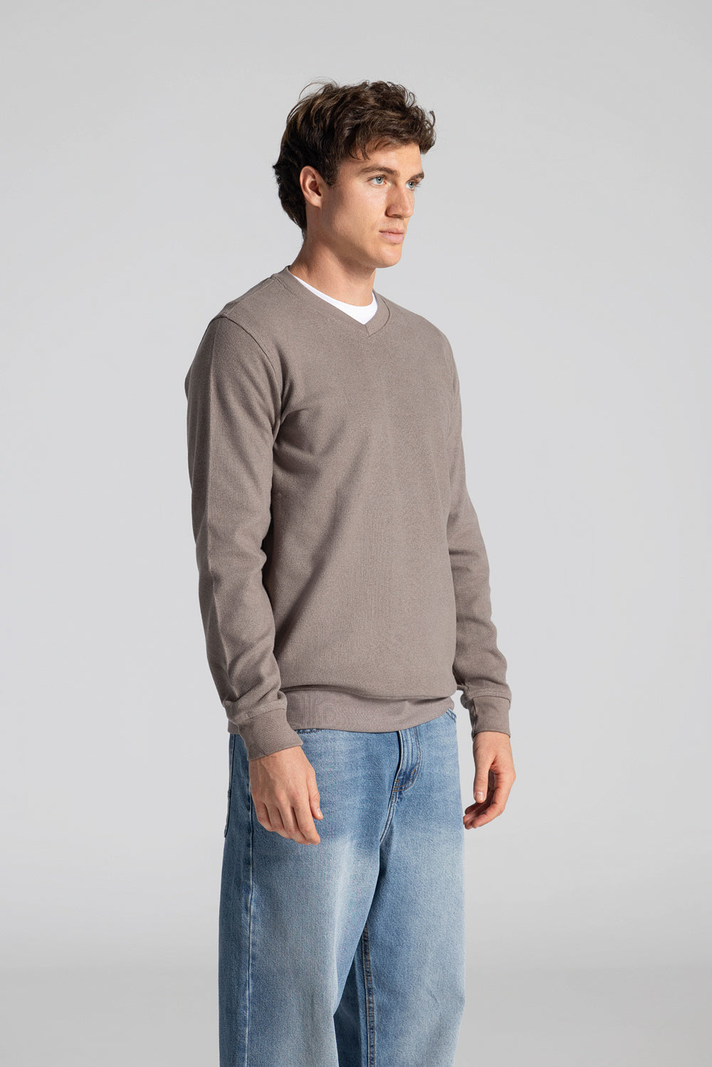 Basic V Neck Sweatshirt