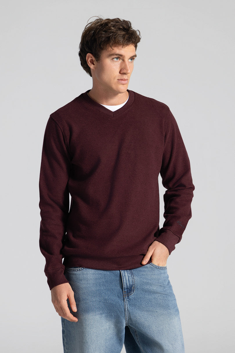 Basic V Neck Sweatshirt