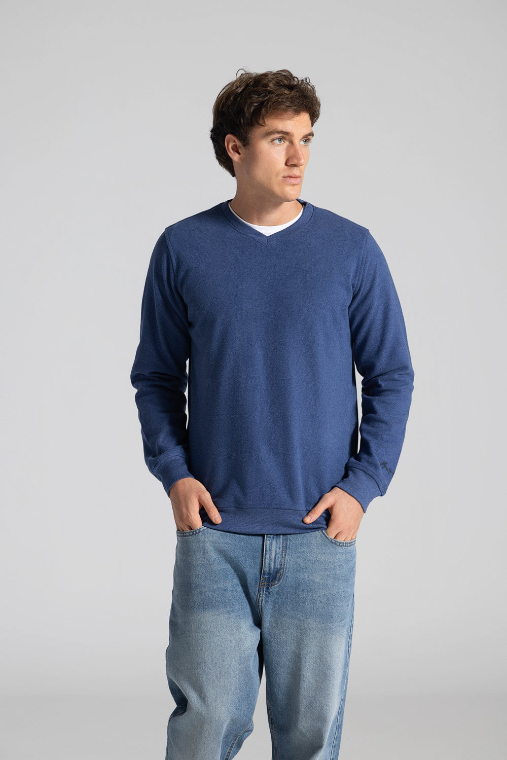 Basic V Neck Sweatshirt