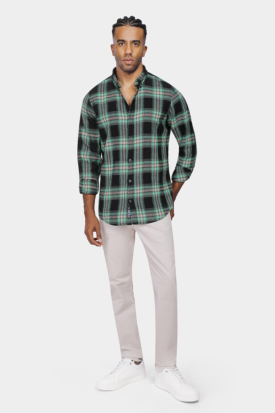 Red Checked Slim Fit Shirt