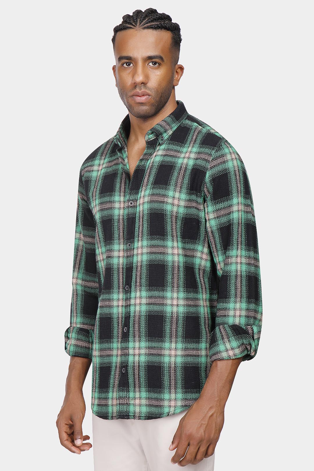 Red Checked Slim Fit Shirt