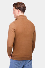 Camel Zipper Sweatshirt